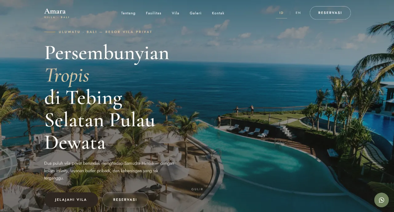 Villa Booking Landing Page